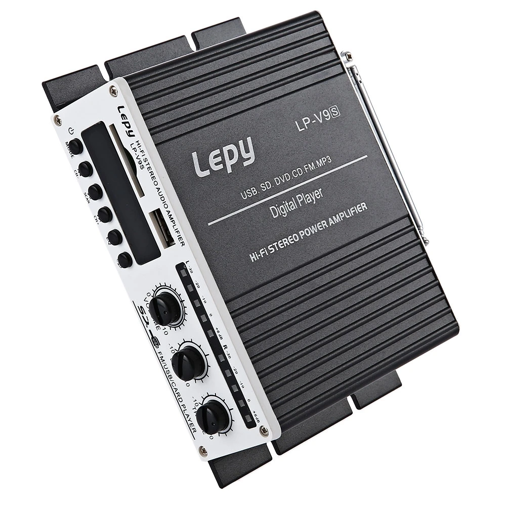 Lepy LP V9S автомобиль mini Усилители домашние Hi Fi 180 Вт Выход звук стерео fm