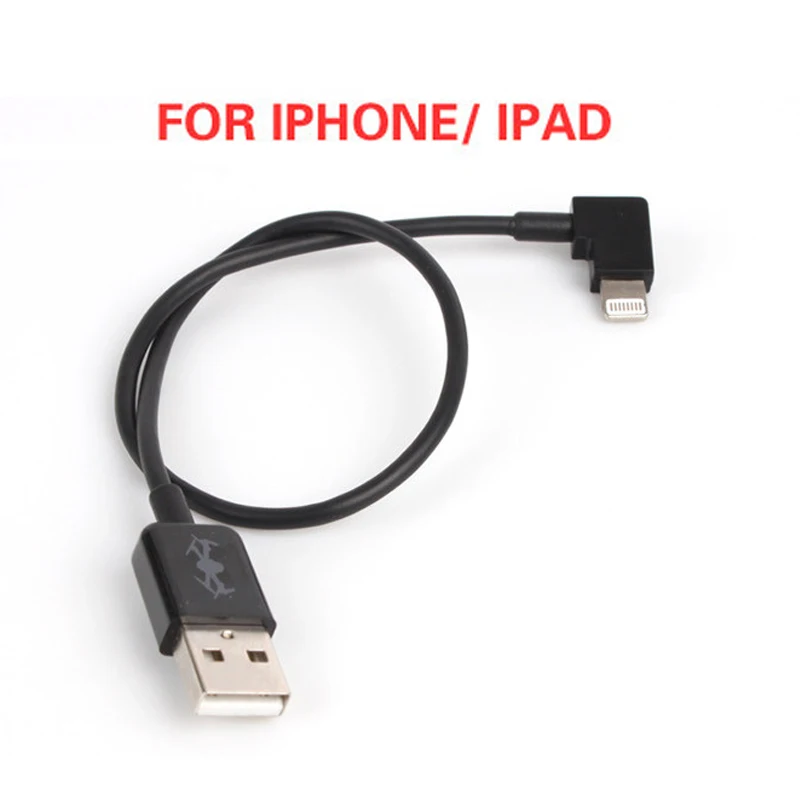 Кабель для передачи данных для iphone/TypeC линий/micro USB кабель для DJI/MAVIC AIR/2 Pro/platinum/Phantom 3/4 Inspire 1/2 аксессуары для Дронов - Цвет: For  IOS