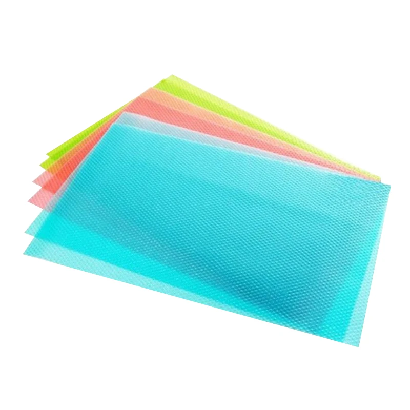 

Free shipping 4PCS EVA Anti-bacterial Cuttable Refrigerator Mat Freezer Pad Blue