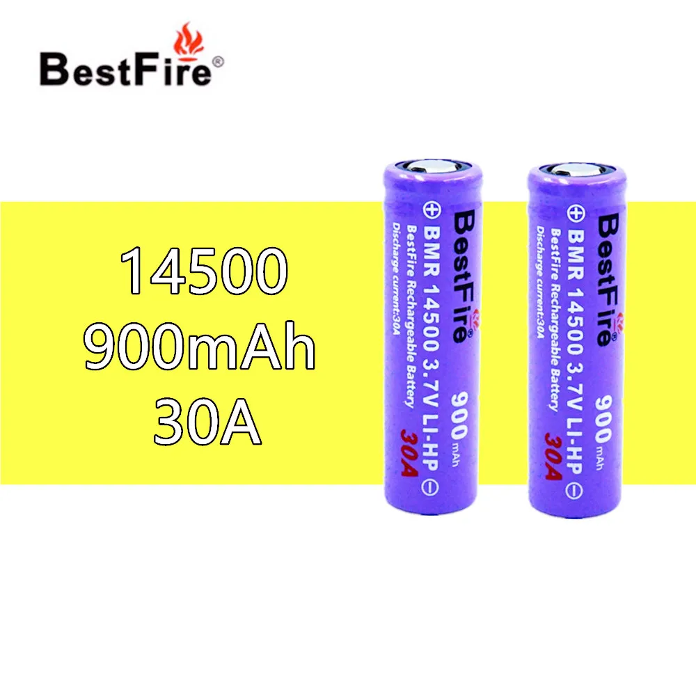 

2PCS 14500 3.7V IMR 900mAh 30A Li-ion AA Rechargeable Battery for Vape E Cigarette Camera Remote Control Wireless Mouse B129