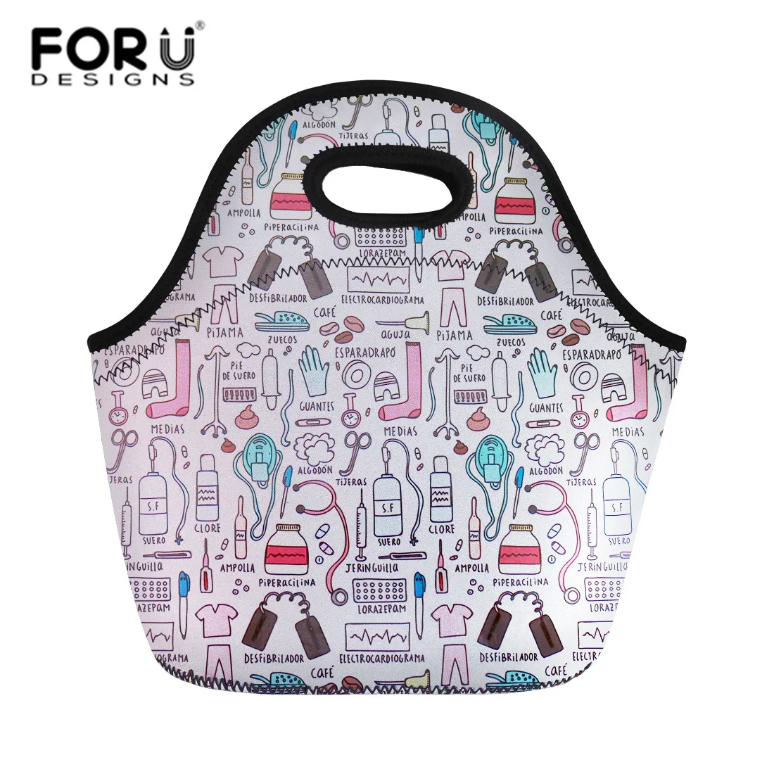 Us 16 49 25 Off Forudesigns Lunch Bags Nurse Doctor Picnic Travel Storage Thermal Insulated Fashion Box Bag Tote Food In