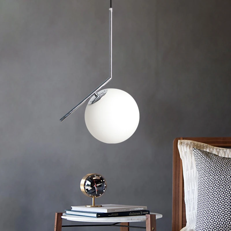  Indoor Pendant Light Modern Bedroom Pendant Lamp Living Room Decoration Lighting Glass Lampshade Wi - 32811849180
