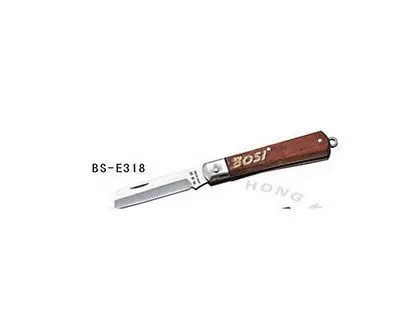 

200mm Straight Edge Electrician's Knife with Imitation Mahogany Handle