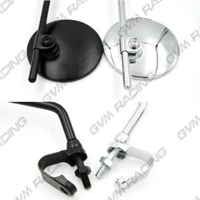 Винтаж Cafe Racer скремблер 9,5 мм зажим-на зеркало заднего вида мотоцикла заднее зеркало M8 винт для 22 мм руль