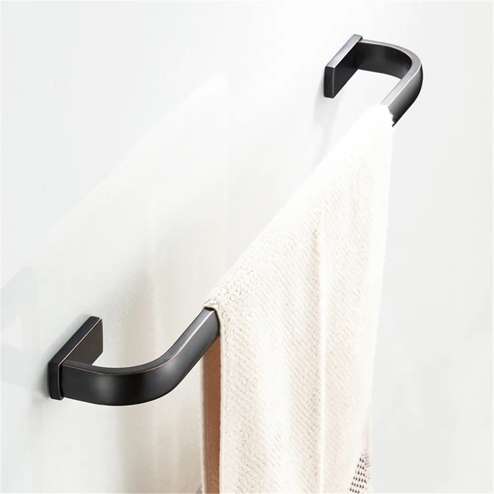Leyden Single Towel Bar Oil Rubbed Bronze Finish Solid Brass Towel