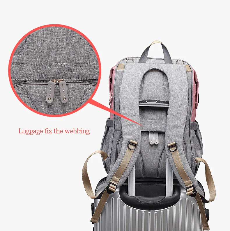 Большой емкости пеленки мешок USB детские подгузники мешок водонепроницаемый мумия рюкзак папы Повседневная сумка для ноутбука перезаряжаемый держатель