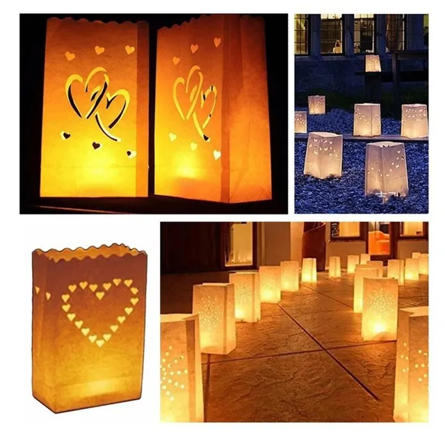 10pcs Festival Lantern Paper Candle Bag Outdoor Lighting 10pcs Festival Lantern Paper Candle Bag Outdoor Lighting Candles For Wedding Decorations Event Pary Supplies
