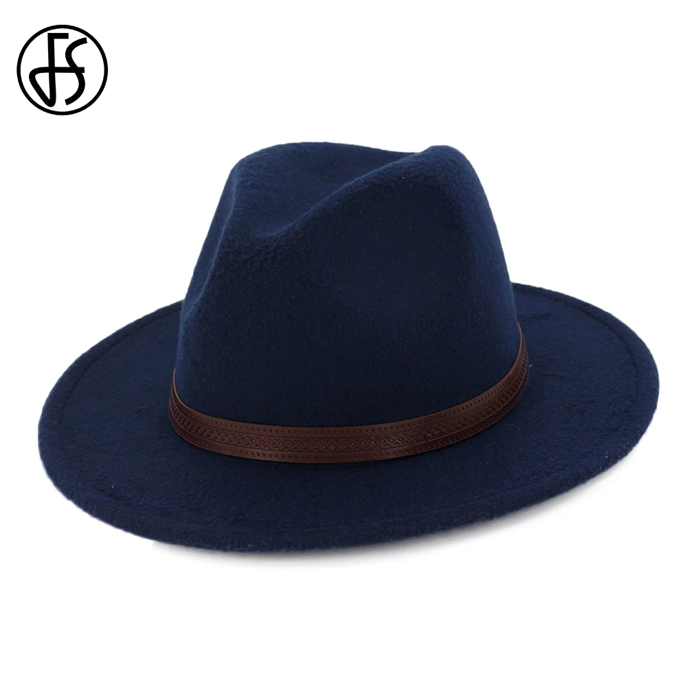 navy fedora hat womens