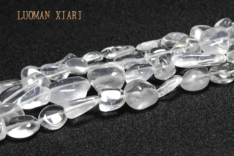 Luoman xiari AAA неправильные 9-12 мм прозрачный кристалл натуральный камень бусины для самостоятельного изготовления ювелирных изделий браслет ожерелье нить 15''