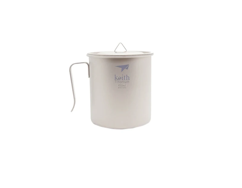 Keith Titanium Cup Outdoor Cup Single layer Mug With Lid Ti3264
