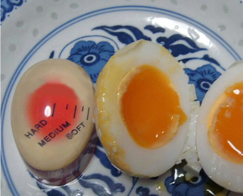 ORGANBOO 1 шт. яйца помощник для приготовления пищи яйца с сигналом кухонные принадлежности яйцо идеальный цвет изменение идеальный вареный звуковой сигнал