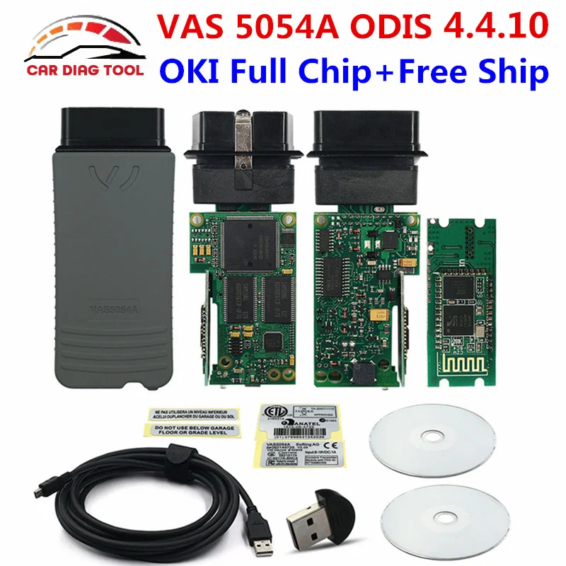 Бесплатная доставка VAS 5054A ODIS V4.4.1 полный OKI чип OBD2 инструмент диагностики VAS5054A 4.4.10