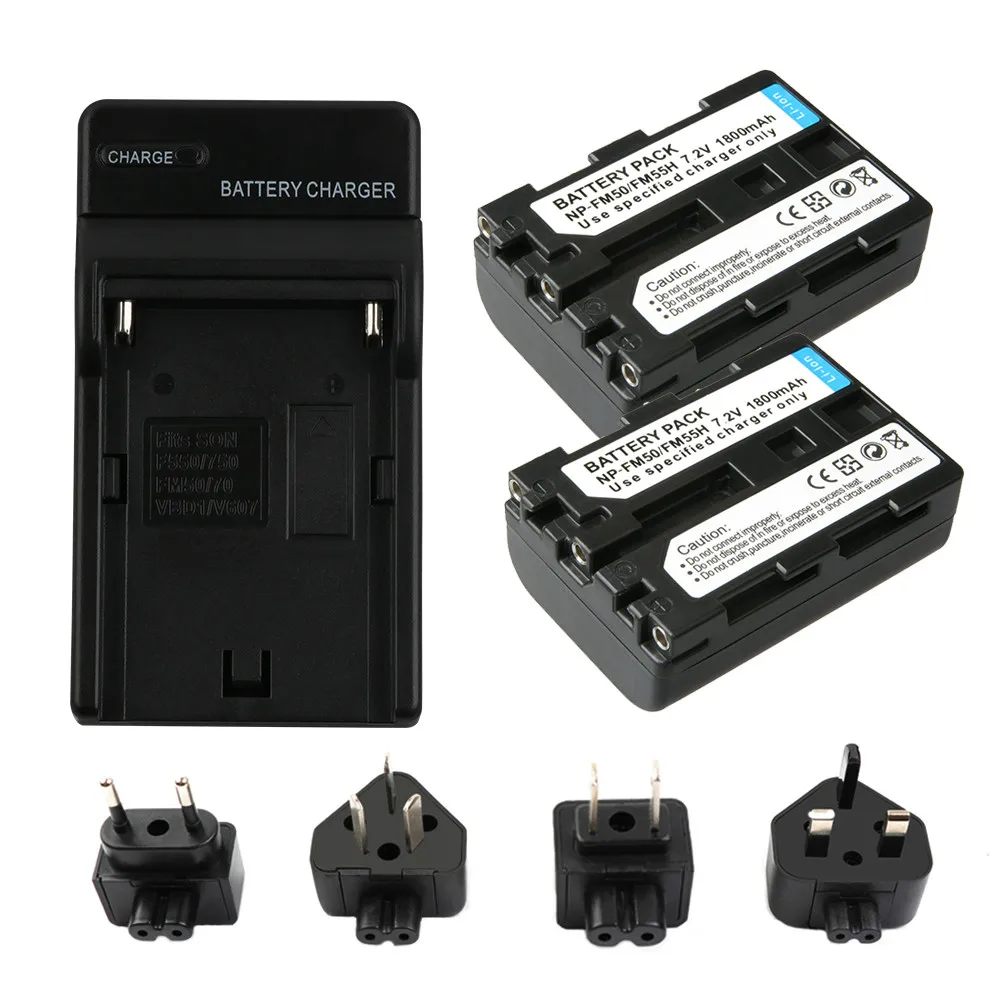 

RuigPro NP-FM50 NP FM50 FM55H Batteries Pack For Sony NP-FM51 NP-FM30 NP-FM55H DCR-PC101 A100 Series DSLR-A100