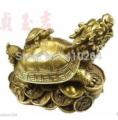 

Fengshui Dragon Turtle Statue lucky handwork Bronze discount 30%