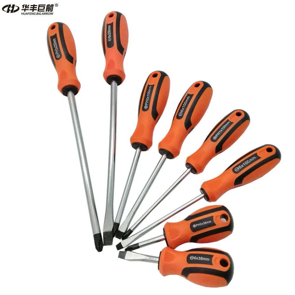 

HUAFENG BIG ARROW 8PC Screwdriver Set Phillips Screwdriver Slotted Screwdriver Mini Screwdriver Set PH1,PH2,PH3 Handle Tool