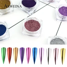 1 Box New Mirror Nail Glitters Powder Nails Pigment Powder Chameleon Glitters Nail Art Laser Gel Polish Tip Manicure Decoration