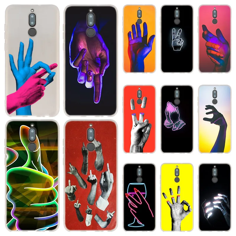 

Hands Under Neon Lights Phone Case Silicone FOR Huawei Mate 10 20 Lite 20X 10 Pro Nova 4 3i Y5 Y6 Y7 Y9 2019 2018 2017 Cover