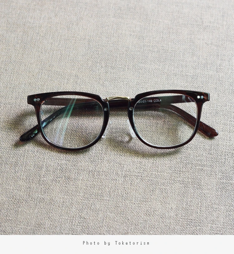 Toketorism винтажные очки оправа с прозрачными линзами металлический мост классические очки для мужчин и женщин 8892