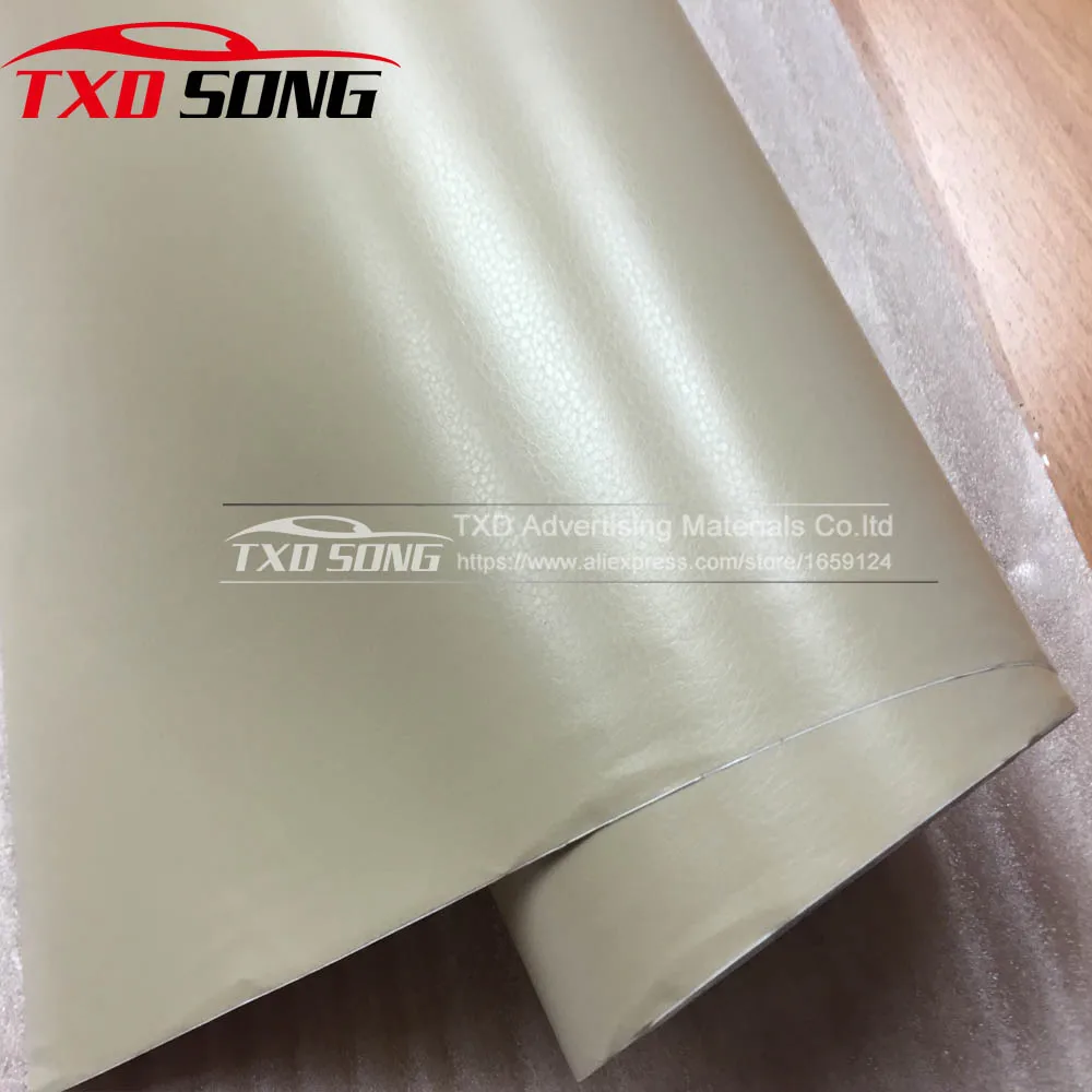 

4"/8"/12"/16"/20"/24"X60"/LOT Beige Leather PVC Vinyl Film Leather Pattern sticker For Auto Car Body Decoration Vinyl Wrap