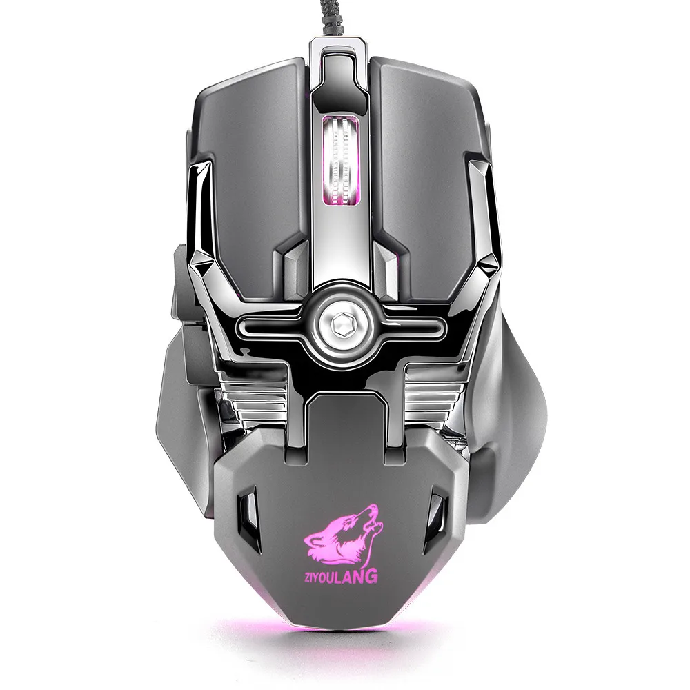 

V15 6-speed 800-6400DPI LED Wired Mechanic RGB Backlight Gaming Mouse 8 Button Macro Program