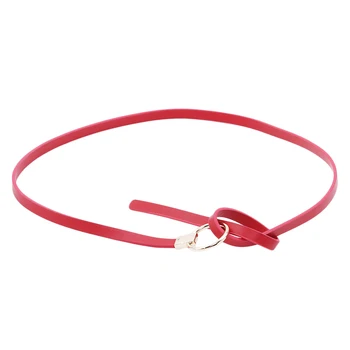 

High Quality circle Thin belt buckle designer harajuku style brand women belt leather belts for women Bigsweety