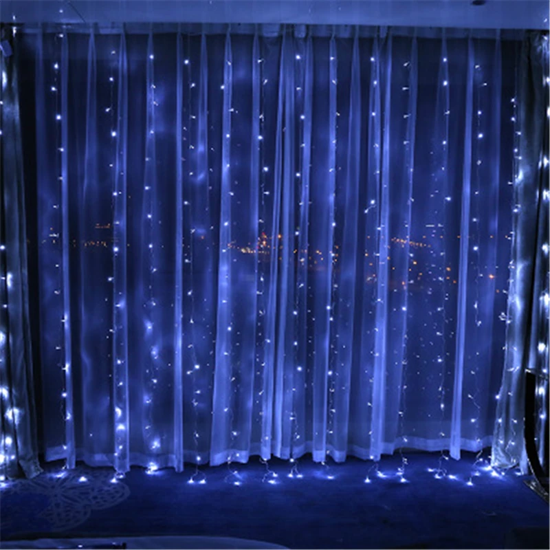 

LED Icicle String Lights 3*3M 300LEDs Christmas Fairy Lights new year xmas Home For Wedding/Party/Curtain/Garden Decoration