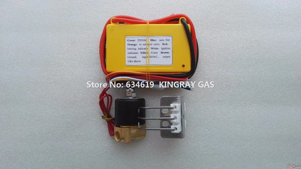 Full Set 220v Ac 1/4" Solenoid Gas Grill Ignition Controller Hot Sale Gas Oven Ignitor Electric Grill / Furnace Lighter