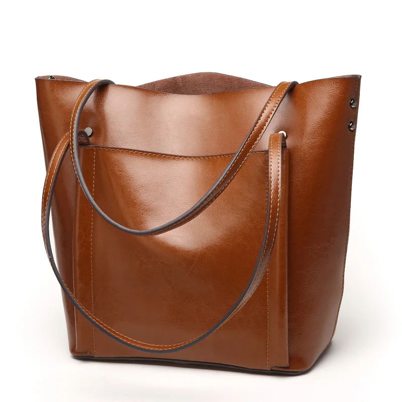 Beste Mode Echt Vrouwen Tas Designer Lederen Handtas Koe Lederen Schoudertas Hoge Kwaliteit Echt Leer Vrouwelijke Tas Grote Tote