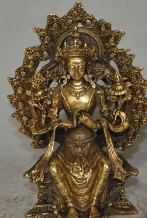 

731++tibet buddhism bronze gilt kwanyin guanyin bodhisattva tara goddess base statue