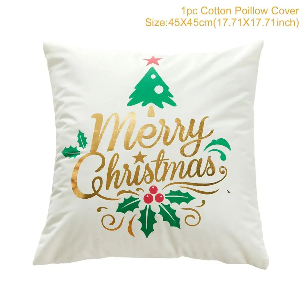 QIFU 45x45 см Рождественская наволочка рождественские украшения для дома Рождественские подарки Navidad орнамент счастливый год - Цвет: Xmas pillowcase 13