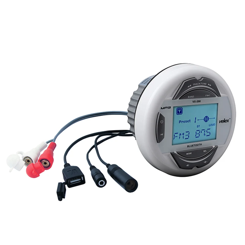 Marine Motorcycle Waterproof Radio Stereo Bluetooth Boat Audio AM FM Receiver USB Charger MP3 Player AUX RCA for Car SPA ATV UTV