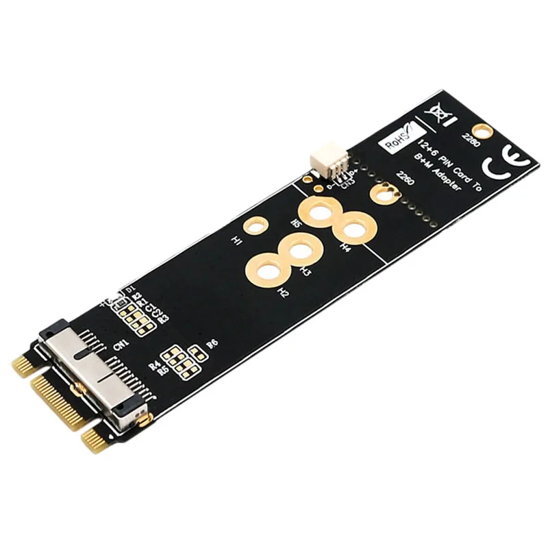 Pcie Bt2 12 + 6 Pin Bluetooth Wifi модуль беспроводной карты к M.2 Ngff ключ B M адаптер для Mac Os Bcm94360Cd