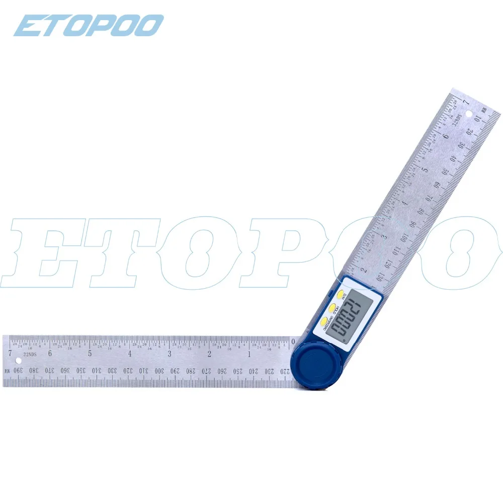 Portable Digital Protractor Angle Finder 0-200mm//7Inches Goniometer Ruler 2-in-1