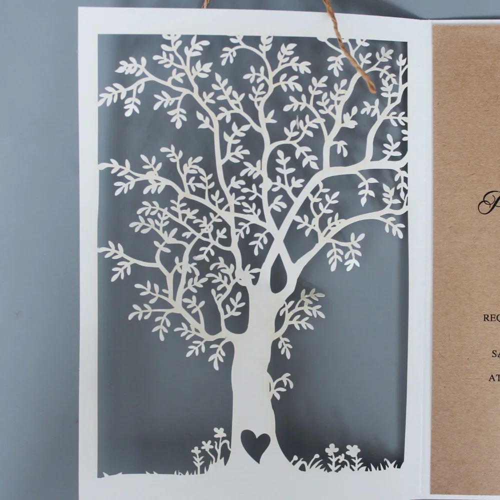 Laser Cut Wedding Invitation