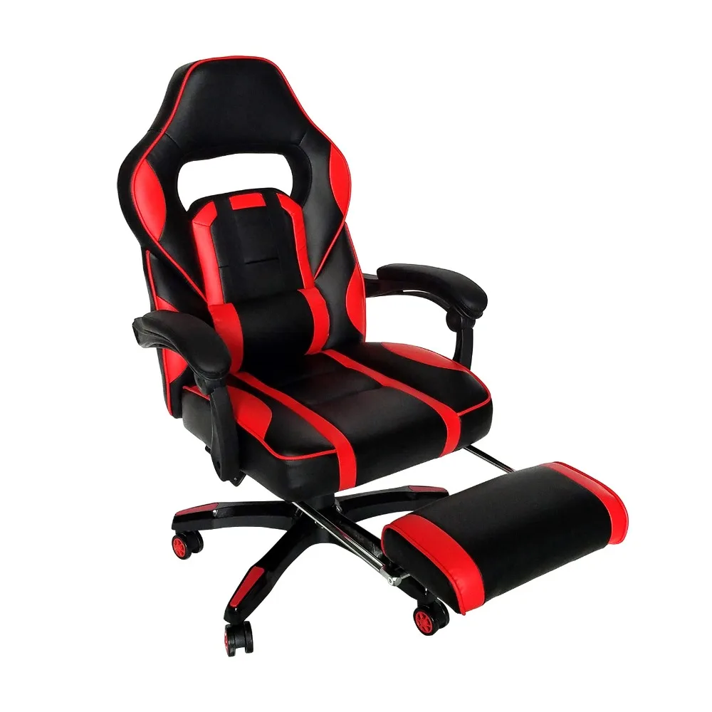 Adjustable Swivel Office Chair High-Back Faux Leather PU Leather Reclining Desk Chair Executive Chair Office Napping