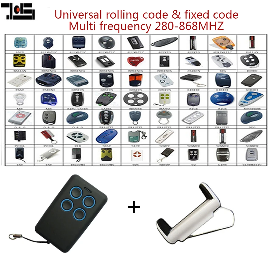 

Multi frequency 280-868mhz auto scan frequency Universal remote control