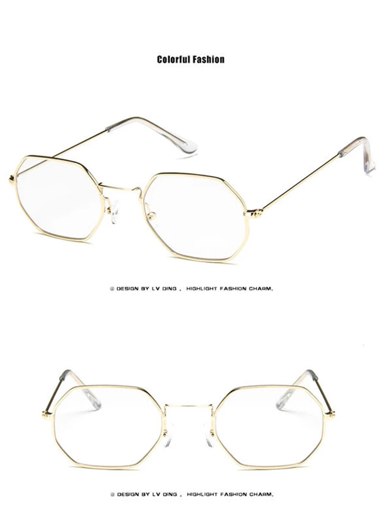 New Hexagonal Sunglasses Women Men classic  glass lenses Brand Designer Vintage Mirror Eyeglasses Oculos De Sol UVB Rays (11)