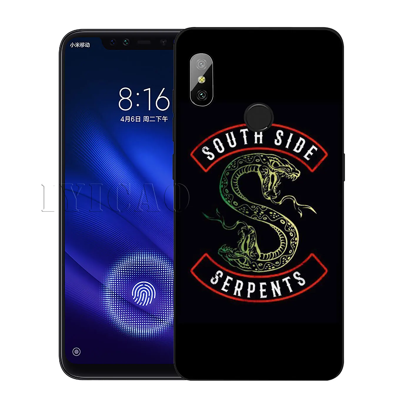 Силиконовый мягкий чехол со змеиным узором для Xiaomi Redmi 6A 5A Note 8 7 4 4X 5 Plus 6 Pro черный