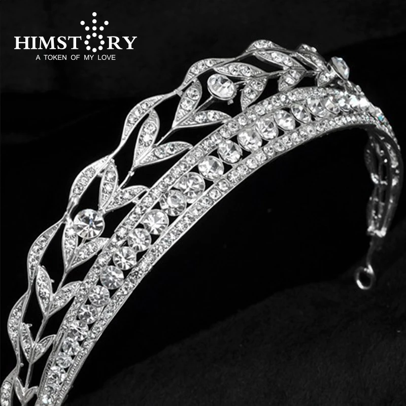 

Romantic Wedding Bridal Veil Tiara Crown Crystal Boutique Silver Plated Head Jewelry Hairpiece Noiva Tiara Crown Casamento