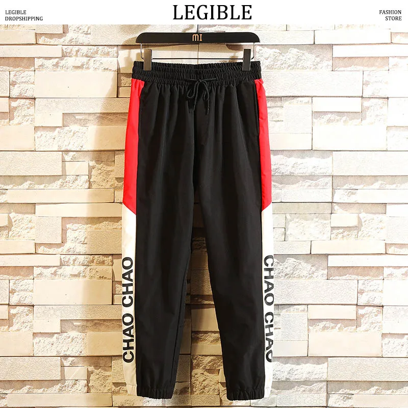 Primavera Blue Hombre Mens Moda Balck Hip Los Blue Hombres Pantalones Coreana Camisetas black De grey Streetwear Legible Sudor Chándal Red Hop dRwx7d