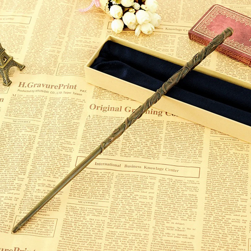 

2018 Metal Core Harry Potter Magical Wand Newest Quality Deluxe COS Hermione Granger Magic Wands/Stick with Gift Box Packing