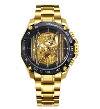 FORSINING Top Brand Luxury Automatic Mechanical Watch for Men Solid Gold Strap Skeleton Wristwatches цена FORSINING Top Brand Luxury Automatic Mechanical Watch for Men Solid Gold Strap Skeleton Wristwatches цены онлайн