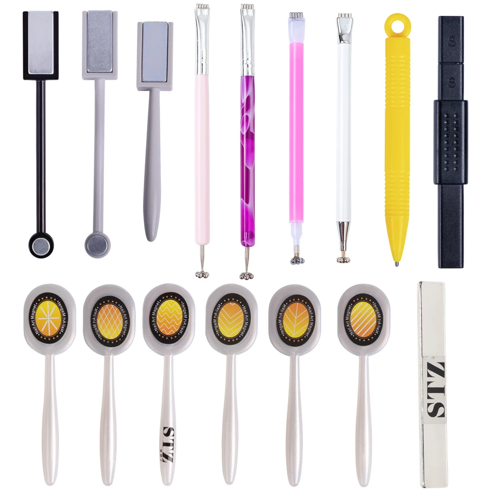 1pcs Double Head Nail Art Magnet Stick Magic 5D Cat Eye Gel Polish Magnetic Board Thick Strong UV Painting Tool JI948|Магнитная