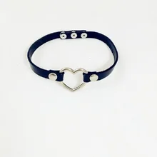 Harajuku Сексуальная Мода Горячая темно-Sweet Heart& заклепки Ожерелья для мужчин кожи ручной работы в стиле панк колье воротник