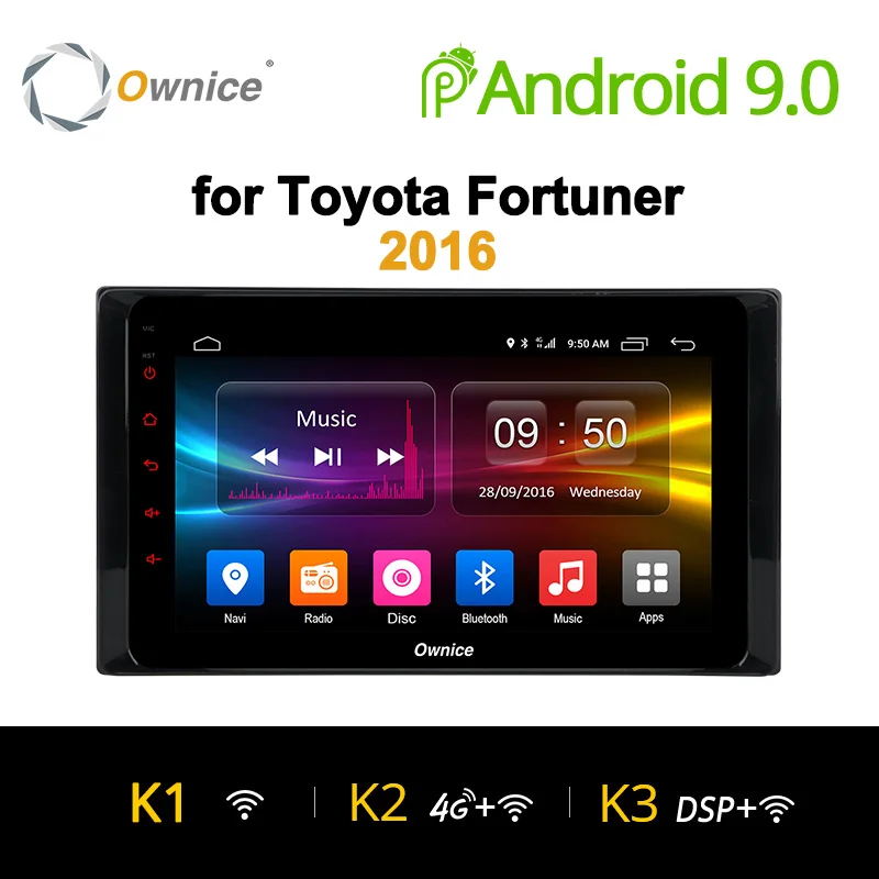 

Ownce K1 K2 K3 Radio 8 Core Car DVD Android 8.1 for Toyota RAV4 Hilux Fortuner Innova Prado 2016 GPS Navigation Vedio Player 4G