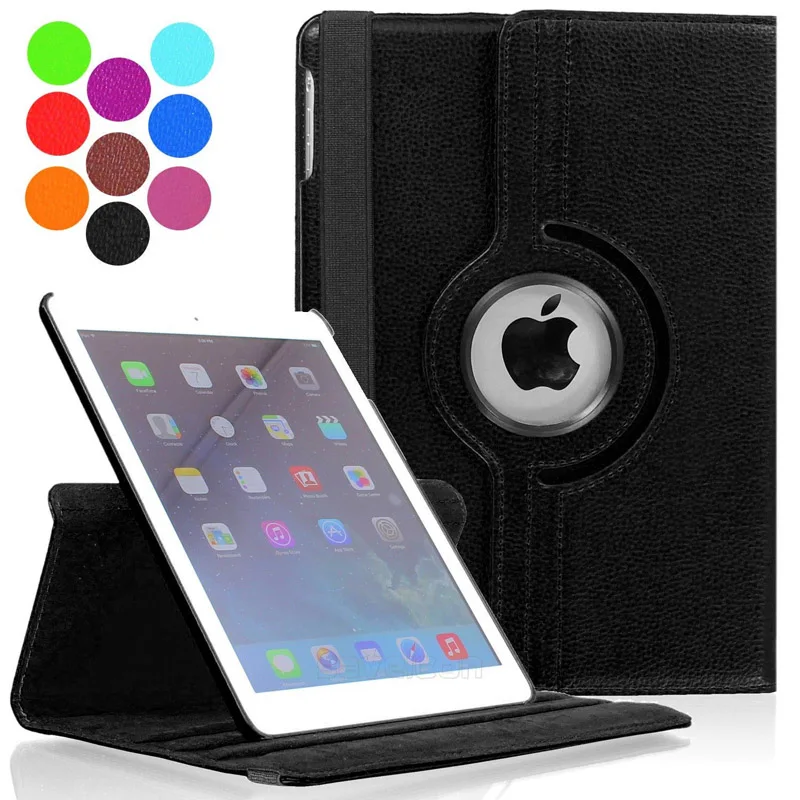 

360 Degrees Rotating PU Leather Flip Cover Case For iPad Mini 1 2 3 Stand Holder Cases Smart Tablet Case A1432 A1454 A1600 A1490