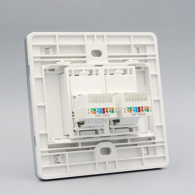 2 Ports CAT6 RJ45 Wall Panel pic 2
