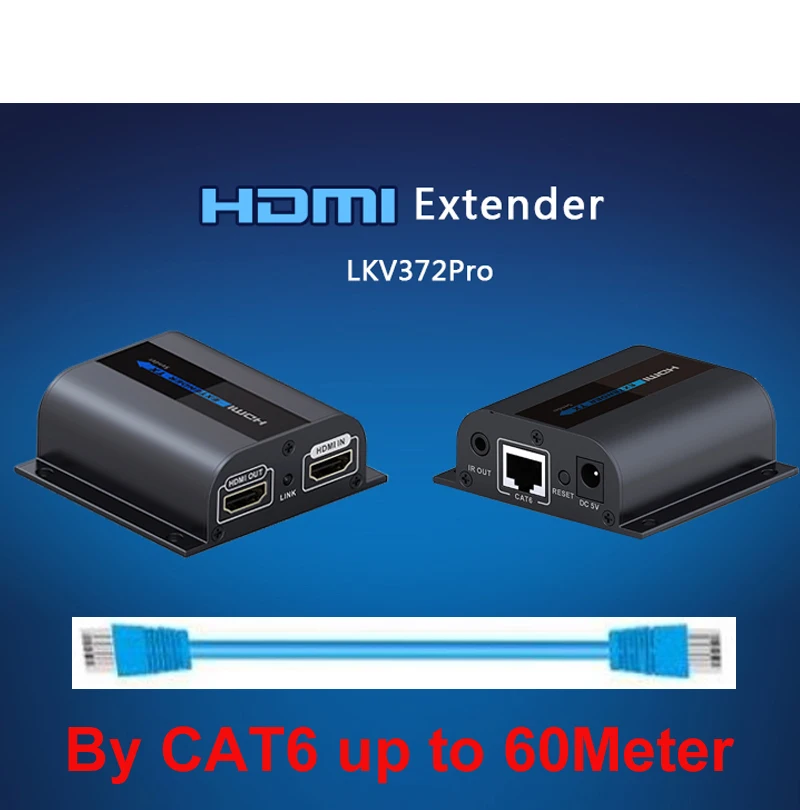 LKV372Pro HDMI extender 1080P HDMI signal upto 60m over single CAT6 network cable HDMI Extender w
