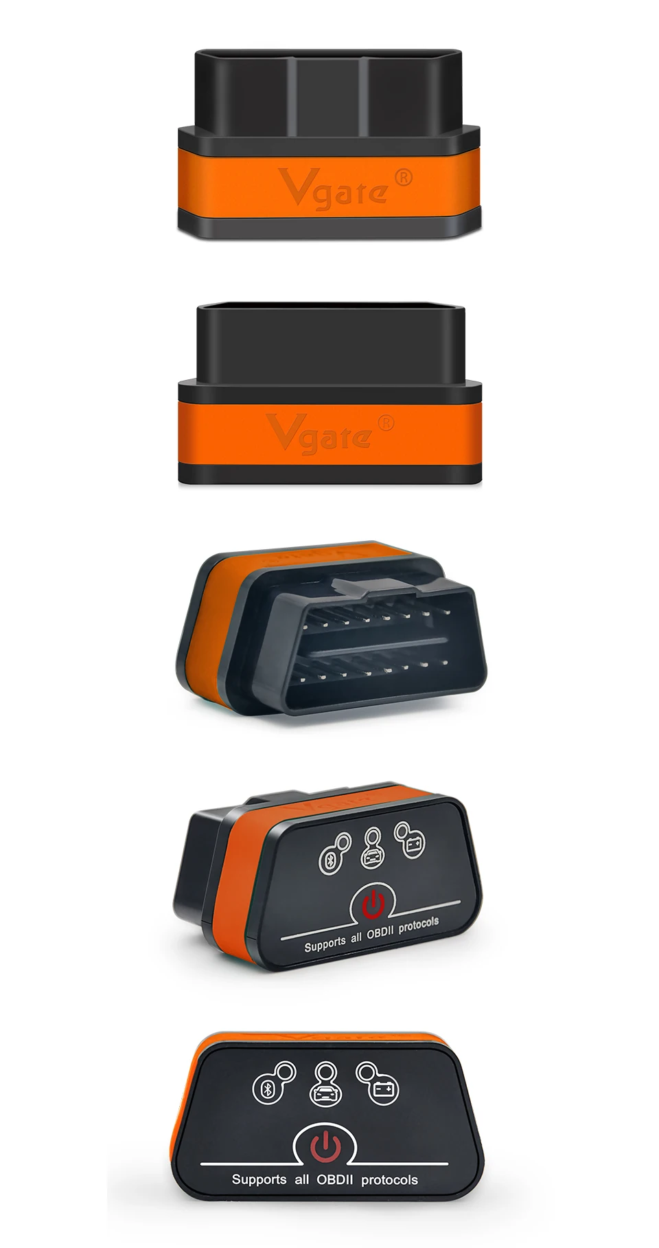 Vgate iCar2 Bluetooth ELM327 V2.1 читатель кода OBD2 сканер elm 327 Икар 2 диагностический инструмент для Android/ПК крутящий момент