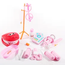 Детские Мини ролевые игры медсестры доктор игрушки головоломка обучающая кукла пластиковые зубы ножницы очки медицинский чехол коробка игрушки